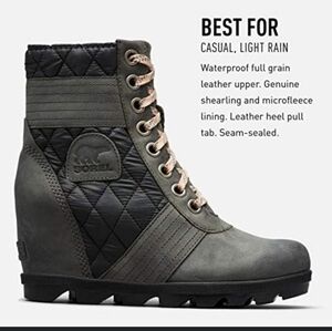 Sorel Lexie Wedge Boots size 9.5 Like New Condition